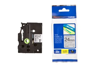 Labeltape Brother P-touch TZe-M951 metallic 24mm zwart op zilver - 6
