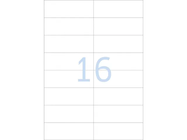 Etiketten universele labels A4 permanent 70x37mm Wit 1600 stuks
