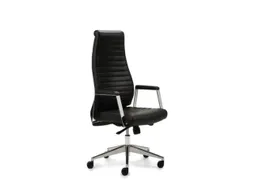 Bureaustoel Zwart Zitting 430-530x500x480mm Echt Leder Synchroonmech.