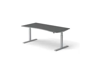 Elektrisch ihv bureau,HxBxD 650-1310x1800x900/800mm,blad donkergrijs - 1