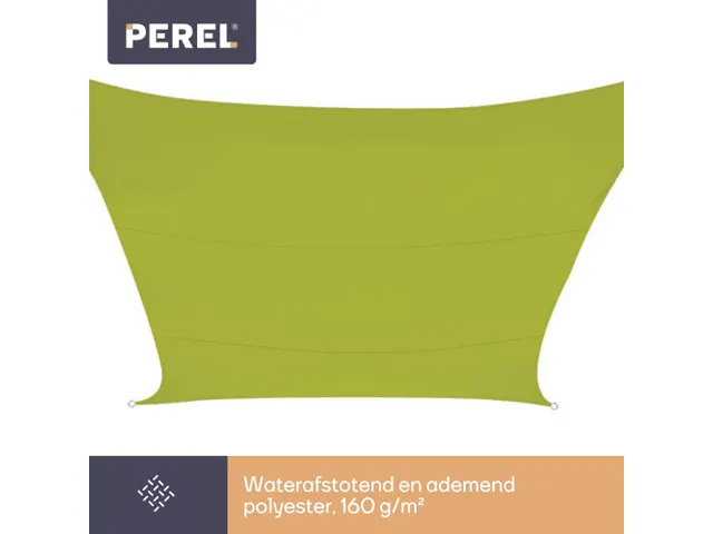 Zonnezeil Vierkant 3.6x3.6m Lichtgroen