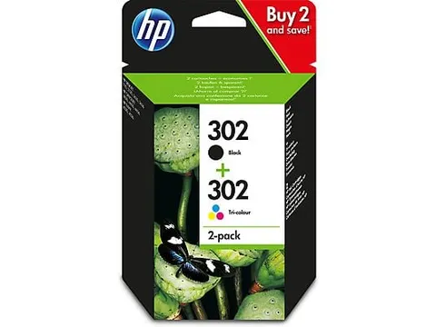 X4D37A301 HP 302 OJ Inkt (2) zwart-kleur 170/150pagina's Blister