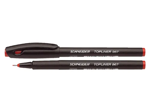 Fineliner Schneider Topliner 967 Rood 0.4mm