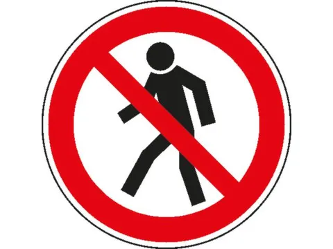 verbodsbord,verboden v. voetgangers,sticker,folie,standaard,Ø 100mm