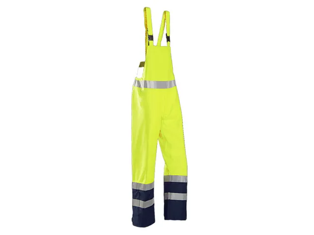 Sioen Brisbane Amerikaanse overall, fluo geel/marineblauw, maat XL, pe