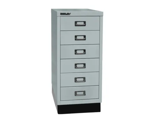 kantoor-ladekast HxBxD 670x279x380mm 6 laden romp lichtgrijs staal
