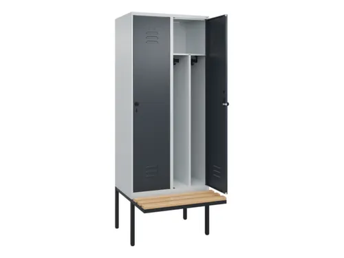 locker voor scheiding van kleding,HxBxD 2120x800x815mm,2vak