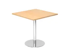 vergadertafel,HxBxD 745x800x800mm,vierkant,schotelvoet chroom