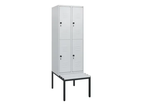 Dubbeldekse dekenkist,HxBxD 1950x600x815mm,2x2vak.,vak B 300mm