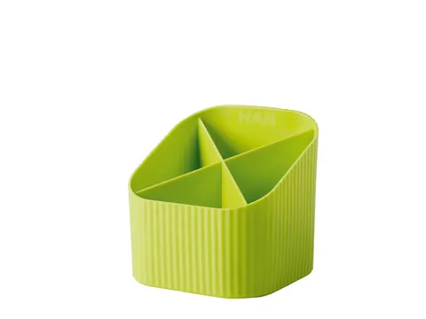 Pennenkoker HAN Re-X-LOOP 4-vaks, limoen 100% gerecycled materiaal