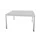 Vergadertafel 74x140x140cm vierkant 4voeten Aluzilver Mp-lichtgrijs