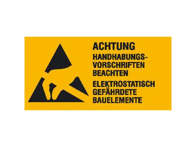 waarschuwings-combibord,Elektrostatisch gevoelige onderdelen,PVC