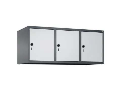 opzetkast,v. locker,3vak.,vak B 400mm,HxBxD 500x1200x500mm,vleugeldeur