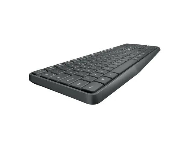 Logitech MK235 toetsenbord Inclusief muis USB QWERTZ Duits Grijs