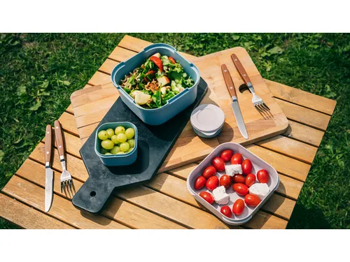 #*Lunch kit Blauw Sigma home food17,7 x 17,7 x 8,7 cm