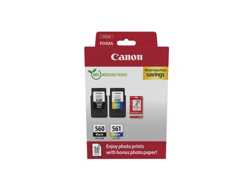 Canon PG-560 & CL-561 Inktcartridges Zwart + Kleur Set
