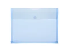 Enveloptas Foldersys A4 PP transp blauw met vouwranden