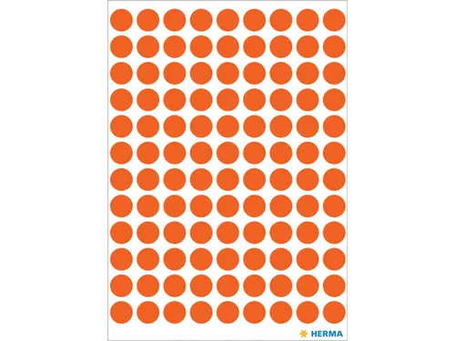HERMA 1842 Multipurpose etiketten Rond 8mm Rood 540 stuks