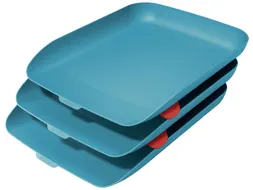 Brievenbak Leitz Cosy A4 3 stuks blauw