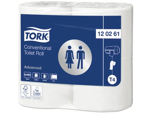 Toiletpapier Tork T4 120261 2-Laags Advanced Xl 4 Rollen 488 Vel
