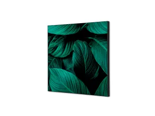 Wanddecoratie Textiel Set 40x40cm Botanische Bladeren Groen - 1