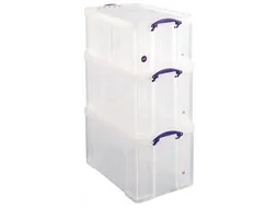 Voordeelpakket Opbergdoos 2 x 84 liter en 1 x 64 liter transparant