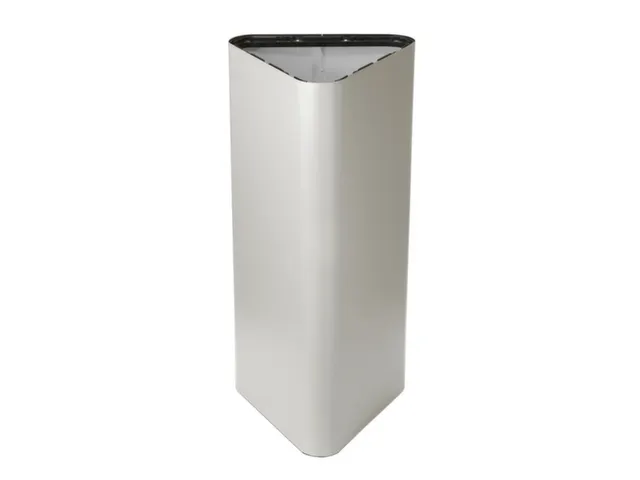 afvalbak,60l,HxBxD 800x380x380mm,romp staal wit,gesloten