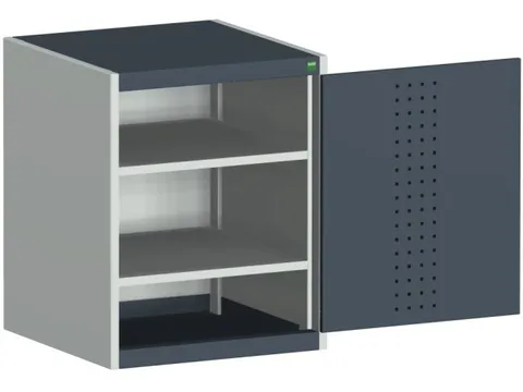 kast met geperforeerde platen,HxBxD 800x650x650mm,2xStalen bodem