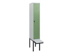 locker met bank,HxBxD 1950x300x815mm,1vak,vak B 300mm,draaigrendel