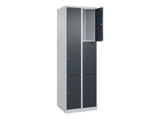 lockerkast,HxBxD 1850x600x500mm,2x3vakken,vak B 300mm,cil.-slot - 1