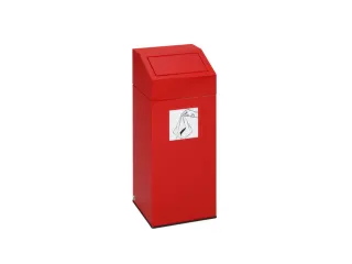 Afvalverzamelaar 45 liter 790x320x320mm sticker poetsdoeken Rood - 1