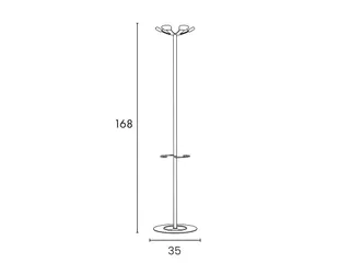 Unilux kapstok Aurora Staand Wit Beukenhout 6 haken - 4