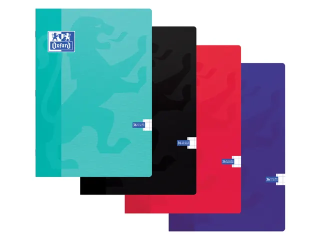Schrift Oxford school A4 72blz ruit 10mm assorti