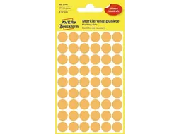 Avery Zweckform Ronde etiketten diameter 12 mm lichtoranje 270 stuks