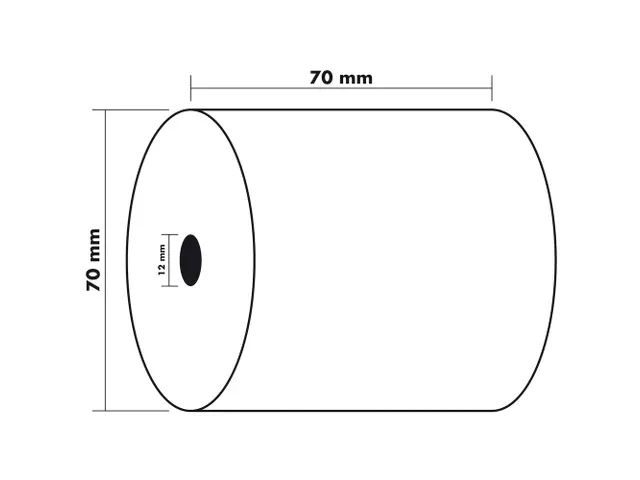 Exacompta 40513E Papierrol 60 Gram 70mmx70mmx12mm 44 Meter