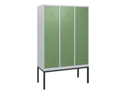 locker,HxBxD 1950x1200x500mm,3vak,vak B 400mm,cil.-slot,voetonderstel