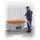 strooigoedbak,400l,HxBxD 780x1210x785mm,PE,grijs,deksel oranje