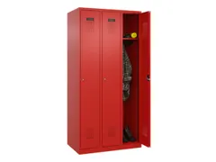 locker,HxBxD 1850x900x500mm,3vak,vak B 300mm,cil.-slot,staand op vloer