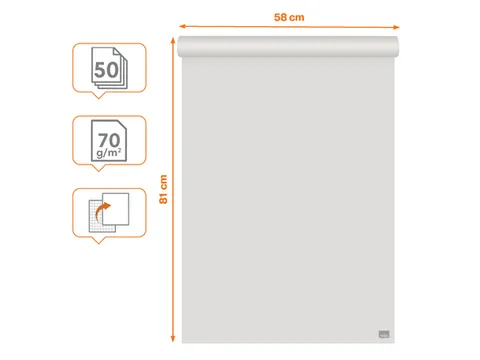 Flipoverpapier Nobo gerecycled 58x81cm dubbelzijdig plano 50vel