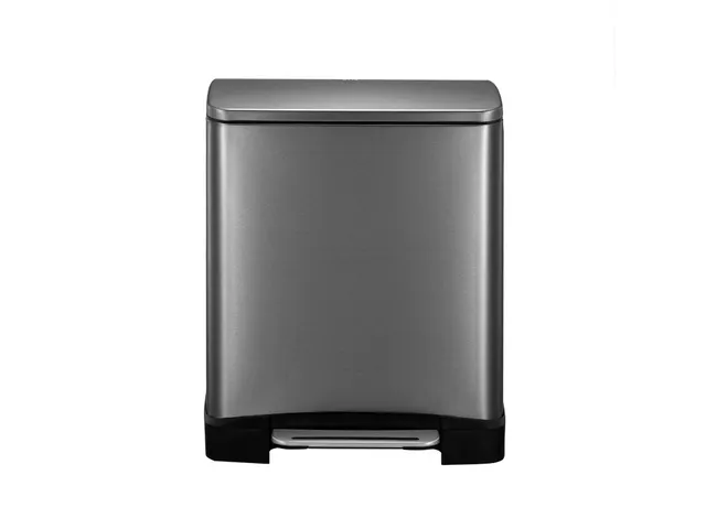 E-Cube recycling pedaalemmer 28+18 Liter Zwart Staal