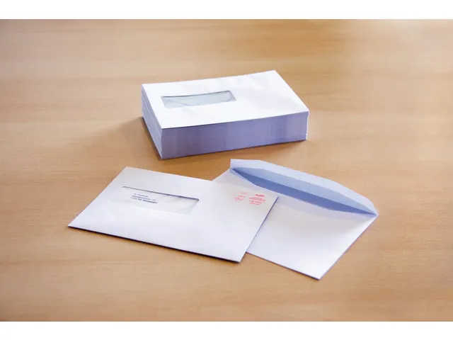 dienstenvelop venster links Raadhuis 156x220mm EA5 wit strip 500 st