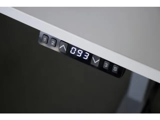 Bureau assis-debout électrique 640-1290x1800x800mm chêne/argenté