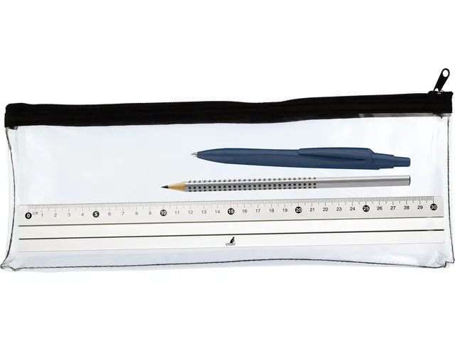 Etui Kangaro transparant 125x330mm zwarte rits
