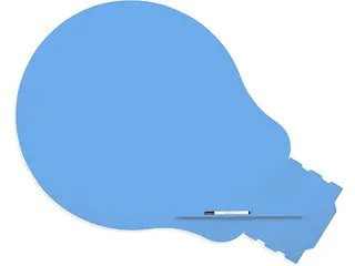 Whiteboard Rocada Skinshape Idea 75x115cm blauw gelakt - 1