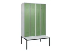 Z-garderobekast,HxBxD 2120x1200x815mm,8vak,vak B 300mm,cil.-slot
