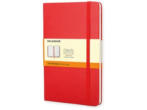 Notitieboek 13 X 21 Cm Gelijnd Harde Cover Rood