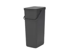 Afvalemmer Sort & Go 40 liter grijs