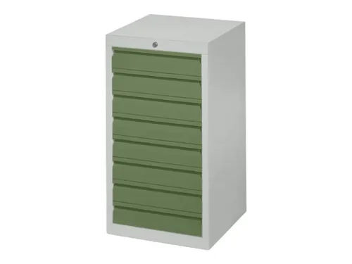 ladekast HxBxD 900x500x500mm 8laden slot RAL7035 front RAL6011