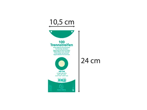 Tabstroken horiz180g perfo 105X240 groen