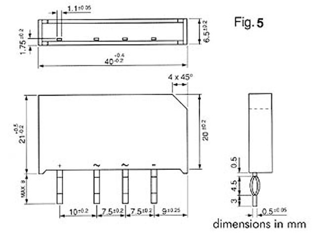 Gelijkrichter 40v-3.7a (b40c3700/2200) | ElektronicaComponent.nl